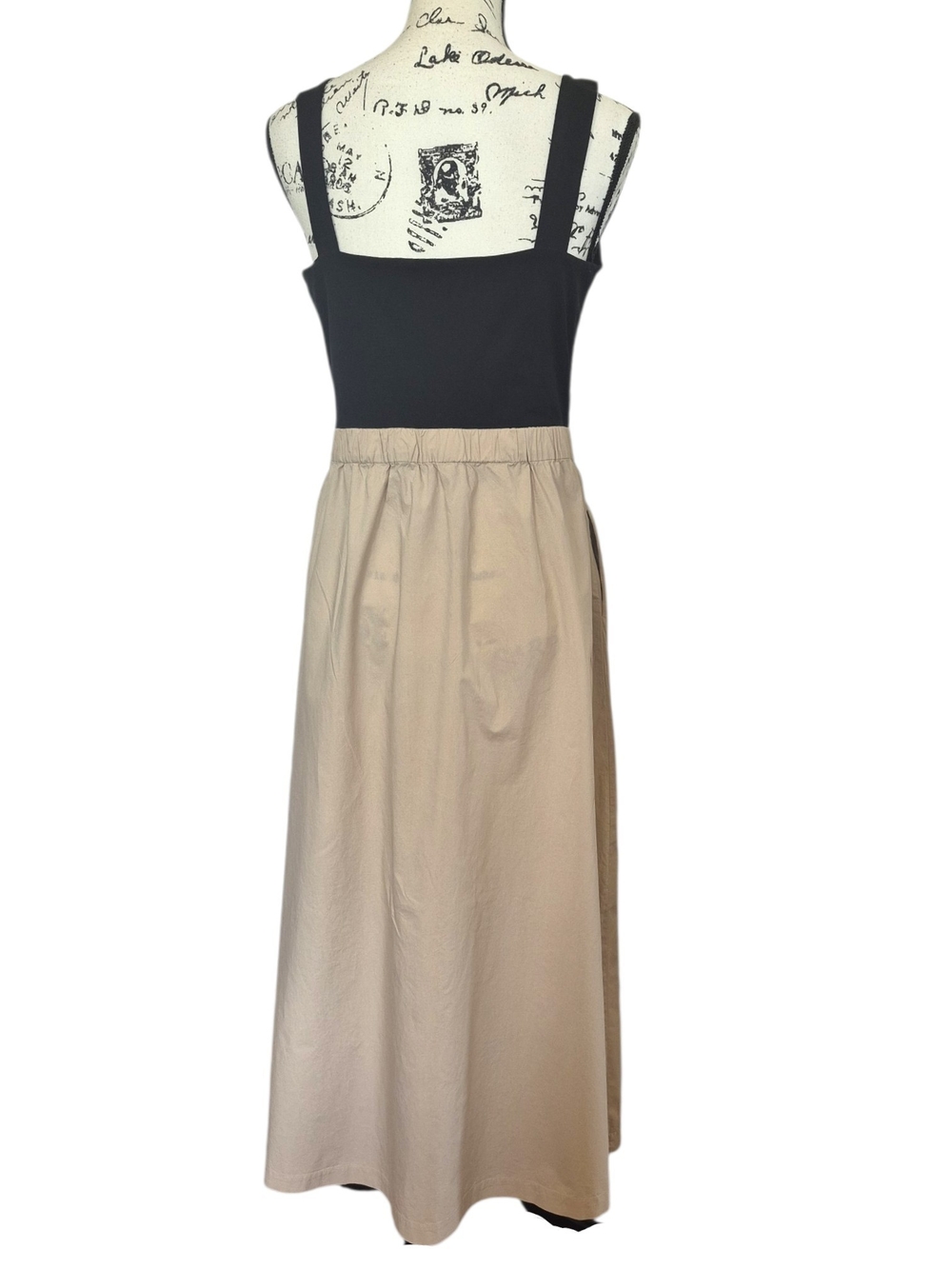 Cynthia Rowley Cotton Maxi Dress L Colorblock Pockets Square Neck Coastal Chic - Picture 3 of 6
